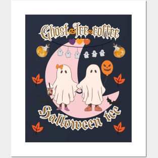 Ghost's Ice Coffee Halloween tee Sweatshirt, fear dark Posters and Art